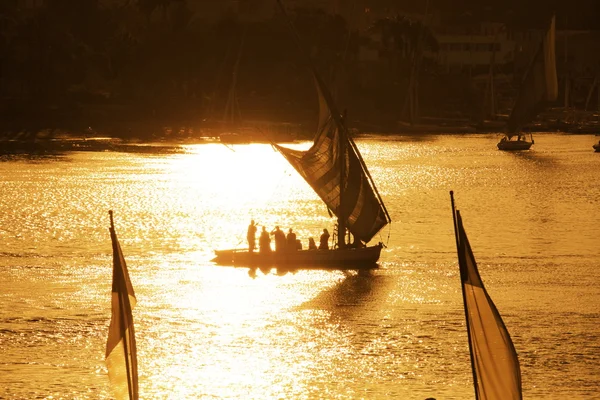 Lodě na Nilu — Stock fotografie