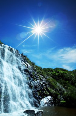 Tropical waterfall clipart