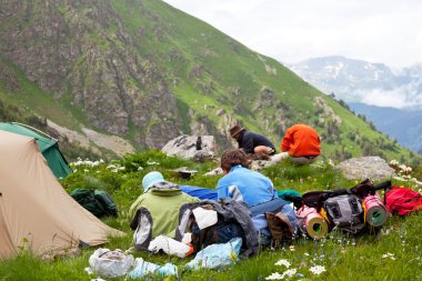 kamp Hiking sahnede