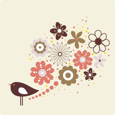 Cute bird design clipart