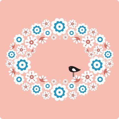 Cute bird design clipart