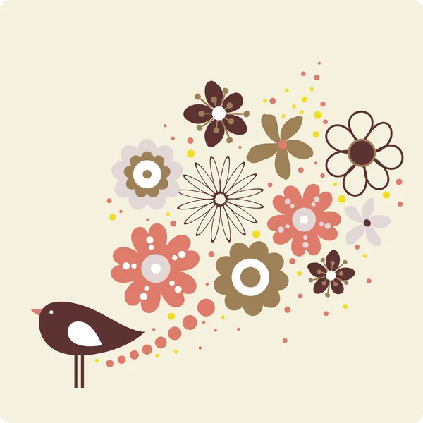 Χαριτωμένο πουλί σχεδιασμού — Διανυσματικό Αρχείο