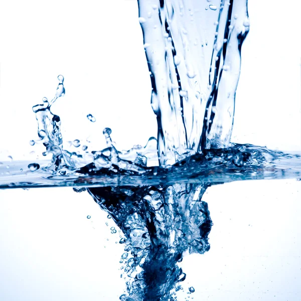 Faíscas de água sobre fundo branco — Fotografia de Stock