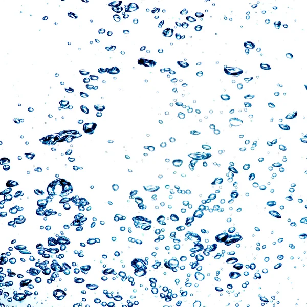 Blasen im klaren Wasser — Stockfoto