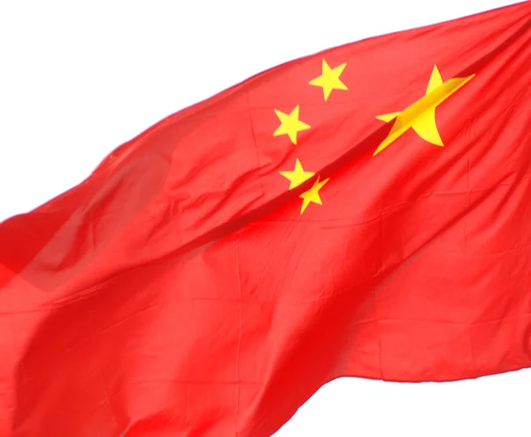 De vliegende vlag van de Volksrepubliek china. — Stockfoto