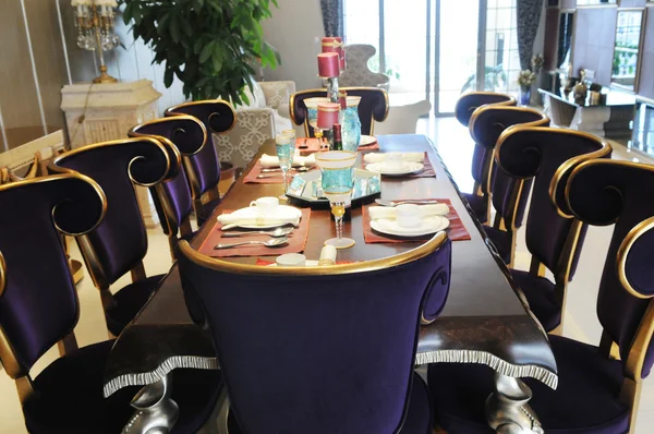 Sala da pranzo in casa di lusso — Foto Stock