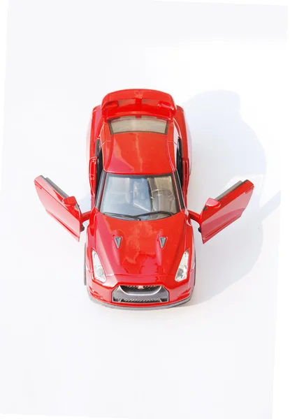 赤い金属スポーツ車モデル — ストック写真