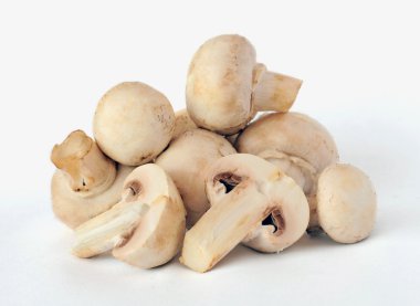 White field mushrooms clipart