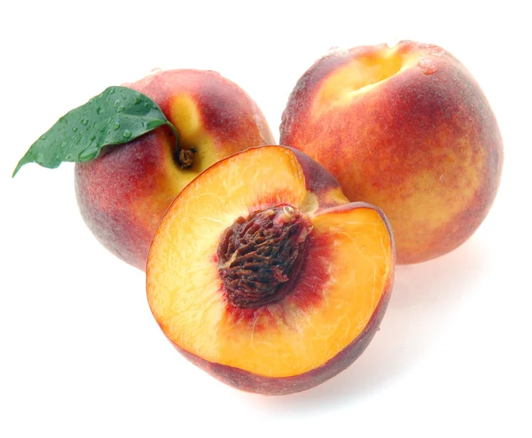 Peaches and a half — Stock Photo, Image