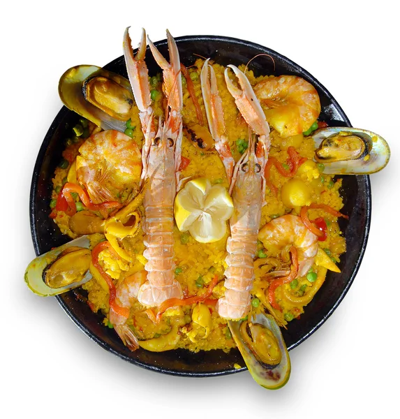 Paella with seafood — Stock Photo, Image