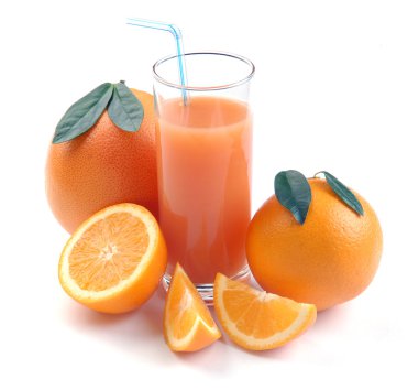 Grapefruit and orange and juice clipart