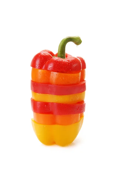 Paprika aus Scheiben pfeffern — Stockfoto