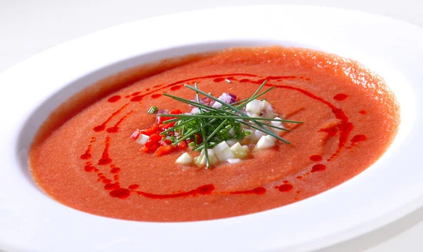 İspanyol domates çorbası gaspaço — Stok fotoğraf