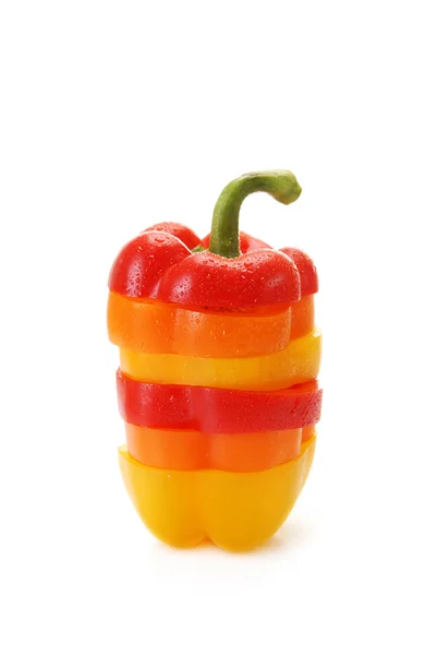 Peppar en paprika från segment — Stockfoto