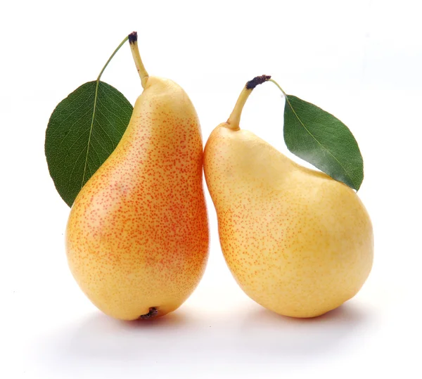 Pears and leaves — Stock Photo, Image