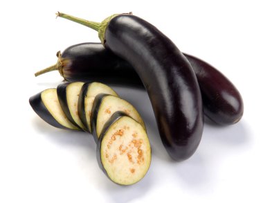 Aubergine and slices clipart