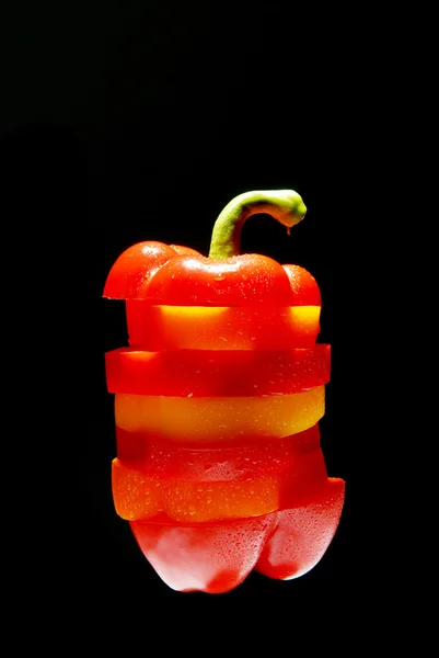 Poivre un paprika à partir de tranches — Photo