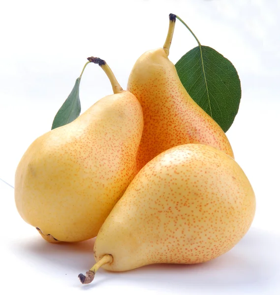 Päron och blad — Stockfoto