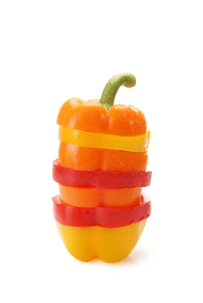 Paprika aus Scheiben pfeffern — Stockfoto