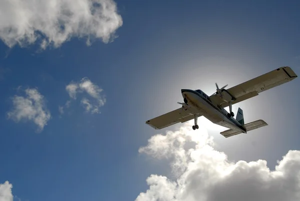 Landing of the screw plane — Stock Photo, Image