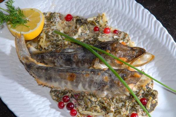 페이스트와 튀김된 생선 — 스톡 사진