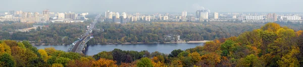 基辅和河在第聂全景图 — 图库照片