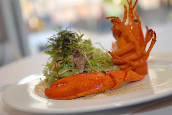 Salada de legumes com uma lagosta — Fotografia de Stock