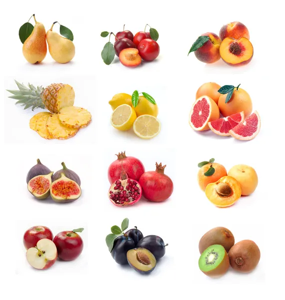 Collection of ripe fruits images — Stock Photo, Image