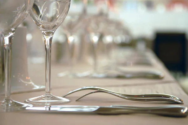 Tablewares at restaurant — Stock Photo, Image