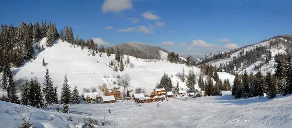 Panorama över vinterlandskap — Stockfoto
