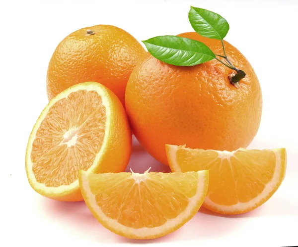 Orange med segment — Stockfoto