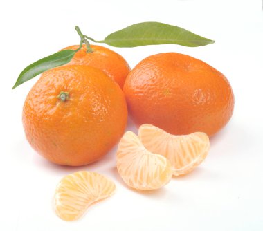 Clementines with segments clipart