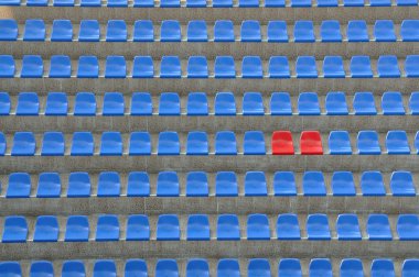 Blue and red seats clipart