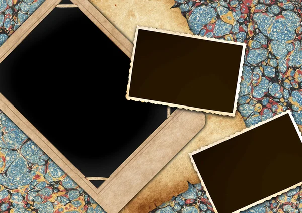 Vintage paper and photo frames — Stock Photo, Image