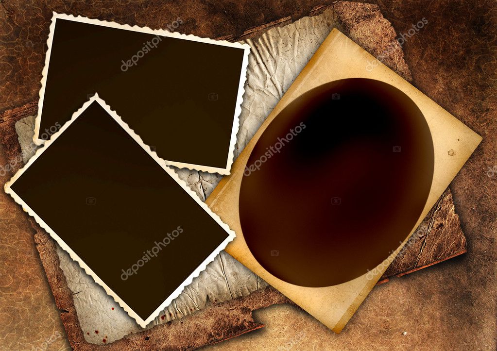 Vintage paper and photo frame Stock Photo by ©exmatrix3 2090341