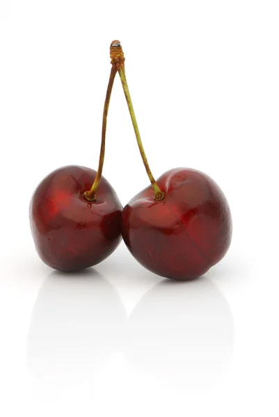 stock image Twin black cherries