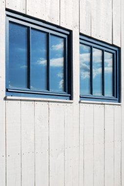 White facade and Sky Reflexion clipart