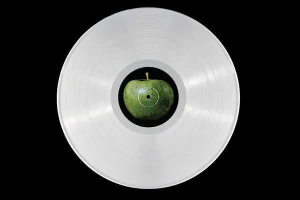 Weiße Schallplatte — Stockfoto