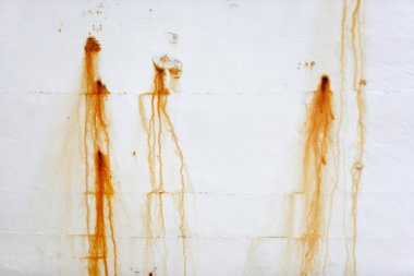 Rusted drips on white clipart