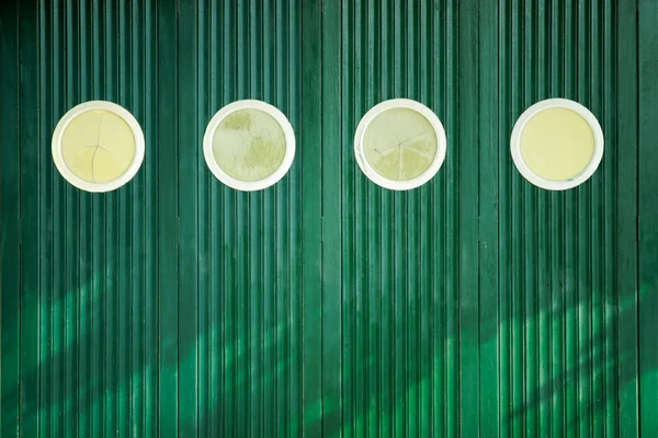 Gröna dörrpanelen — Stockfoto