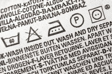 Laundry advice clothing tag clipart