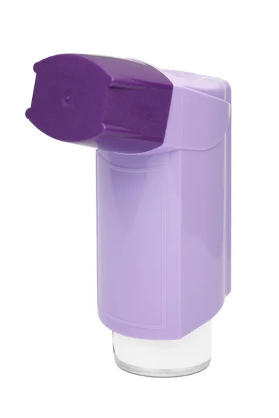 紫色哮喘吸入器 — 图库照片