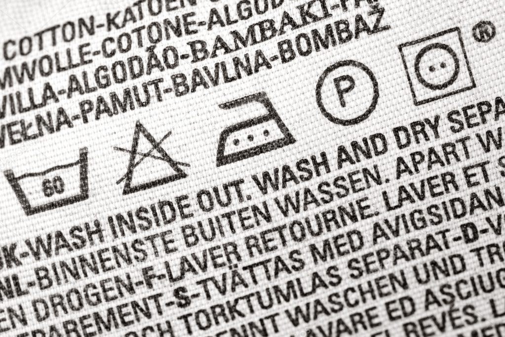 Laundry advice clothing tag