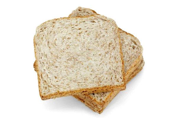 Fatias de pão de trigo inteiras — Fotografia de Stock