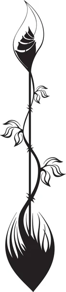 Tatuaggio del fiore vettoriale — Vettoriale Stock