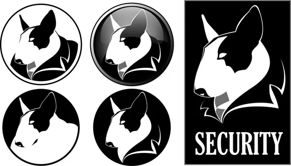 Security logo and button — Stock Vector