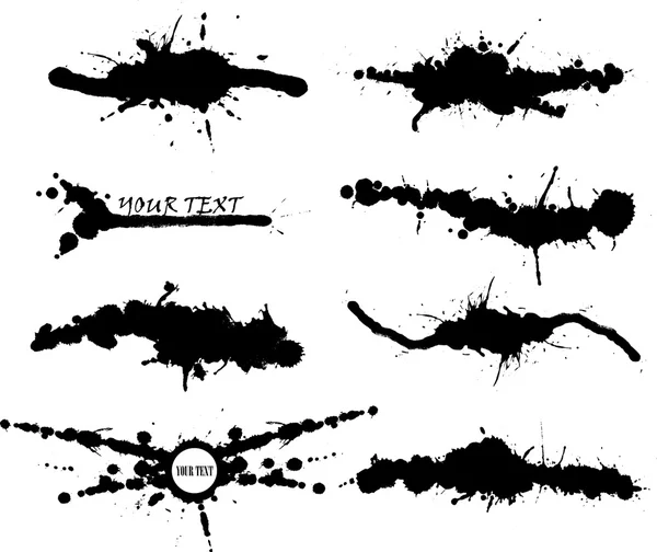Ensemble de 8 vecteurs de grunge — Image vectorielle