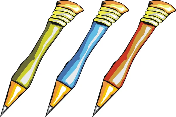 Színes tollak Stock Illusztrációk