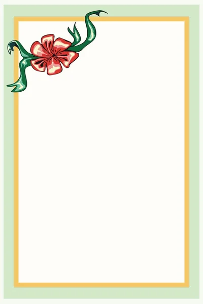 Blank frame with flower — Stock Vector