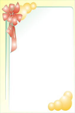 Blank frame withflower and bubbles clipart